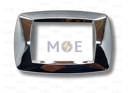Golden Rose Golden Threefold Cover Plate Chrome 3module | 888-CR | بلاك بلاستيك كروم