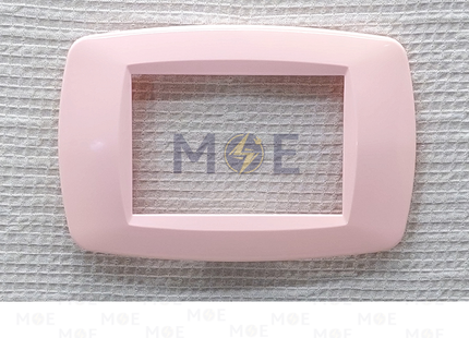 Golden Rose Golden Triple Cover Plate Pink 3module | 888-Pink | بلاك بلاستيك زهري
