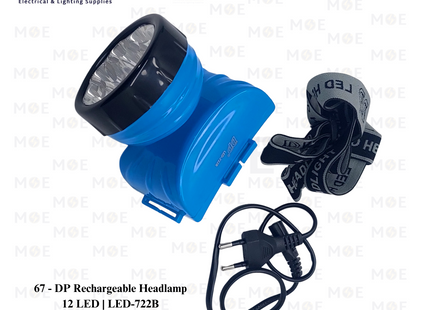 DP Rechargeable Headlamp 12 LED | LED-722B | انتريك راس ليد تشريج