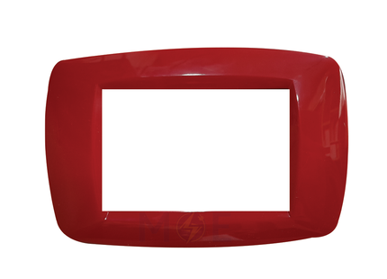Golden Rose Golden Triple Cover Plate Red 3module | 888-Red | بلاك بلاستيك احمر