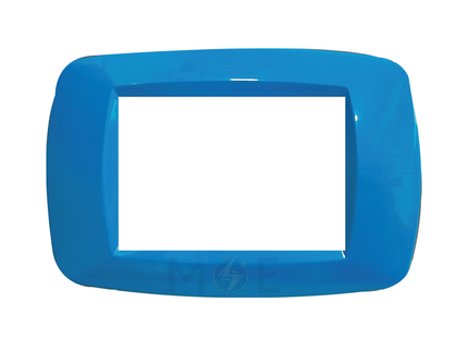 Golden Rose Golden Triple Cover Plate Sky Blue 3module | 888-BL | بلاك بلاستيك ازرق سماوي