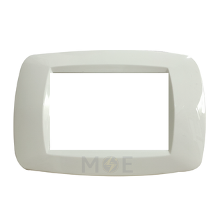 Golden Rose Golden Triple Cover Plate White 3module | 888-WH | بلاك بلاستيك ابيض
