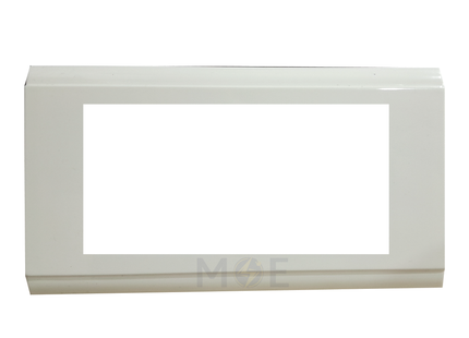Golden Rose Standard Curved Cover Plate White 4module | 410 | بلاك بلاستيك مستطيل بومبيه ابيض