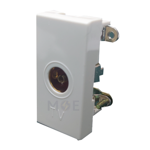 Omega Coaxial TV Socket 9.5mm White | N604 | بريز تلفزيون ابيض