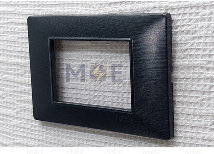 NewVS/ Plana Plastic Cover Plate Black Brown 3module | IT401-Black Brown-9 | بلاك بلاستيك بني اسود