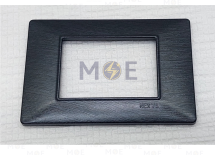 NewVS/ Plana Plastic Cover Plate Black Brown 3module | IT401-Black Brown-9 | بلاك بلاستيك بني اسود