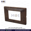 NewVS/ Plana Plastic Cover Plate Brown Cherry Wood Matt 3module | IT401-Cherry Wood-1