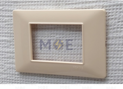 NewVS/ Plana Plastic Cover Plate Ivory 3module | IT401-Ivory-13 | بلاك بلاستيك عاجي