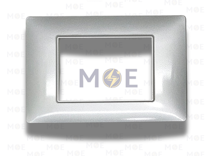 NewVS/ Plana Plastic Cover Plate Silver 3module | PGV014-SL-14 | بلاك بلاستيك فضي