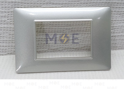 NewVS/ Plana Plastic Cover Plate Silver 3module | PGV014-SL-14 | بلاك بلاستيك فضي