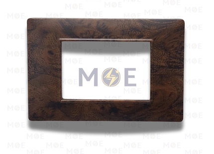 NewVS/ Plana Plastic Cover Plate Dry Oak 3module | IT401-Dry Oak-4 | بلاك بلاستيك سنديان ناشف