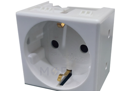 System/ Gewiss German Standard Socket Outlet White 2P+E 16A 250V | | بريز شوكو ابيض