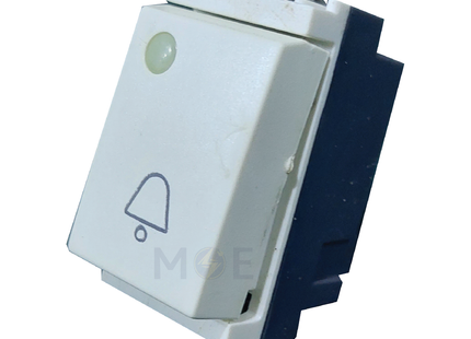 Piccozzo Door Bell Switch/ Push Button Ivory 1P 10A 250V | 09853-Ivory | كباس جرس داخلي مفرد عاجي