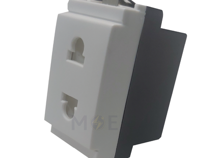Piccozzo Euro American Standard Socket Outlet Ivory 2P+E 16A 250V | 09867-Ivory | بريز امريكي اوروبي عاجي