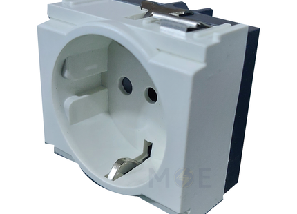 Piccozzo Italian Standard Socket Outlet Ivory 2P+E 16A 250V | 9861 | بريز ايطالي شوكو عاجي