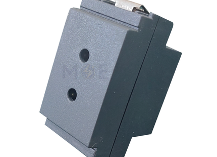 Piccozzo Telephone Socket Gray 2P 6A 24V | 9865 | بريز تلفون رمادي اسود