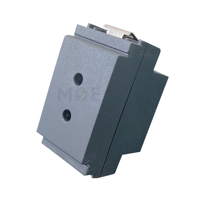 Piccozzo Telephone Socket Gray 2P 6A 24V | 9865 | بريز تلفون رمادي اسود