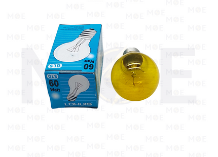 Lohuis Incandescent Yellow Lamp E27 60W | لمبة عادي اصفر برم