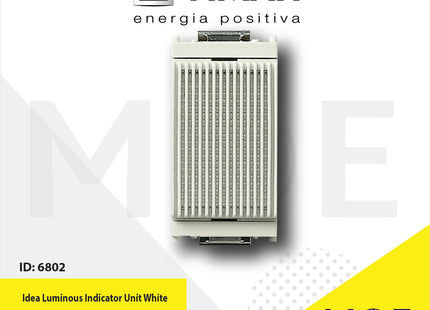 Vimar Idea Gray Luminous Indicator Unit White | 16431 | لمبة اشارة ابيض