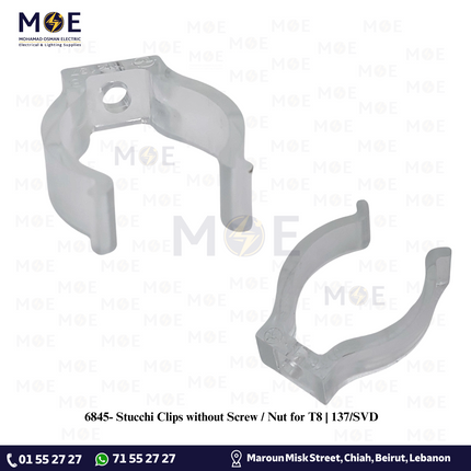 Stucchi Clips without Screw / Nut for T8 | 137/SVD