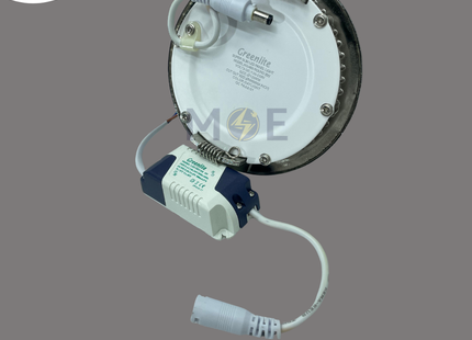 Greenlite LED Downlight/ Panel Light Chrome Ceiling Flush Mounted Circular Daylight 10.5cm 8W | KG-803-8W | سبوت ليد مدور مخفي كروم دايلايت