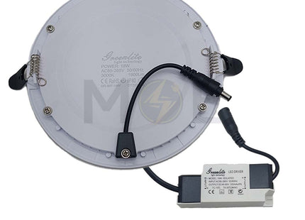 GreenLite LED Downlight/ Panel Light White Ceiling Flush Mounted Circular Warmwhite 15.5cm 18W | GR-807-18W