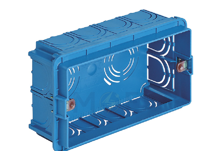 AL Habbal Flush mounting box for masonry light blue 4module | علبة مخفية مربعة ازرق