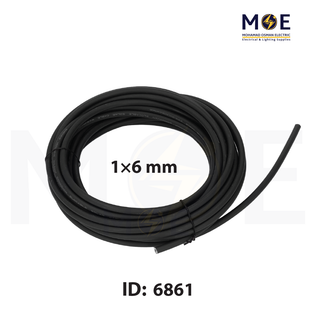 Sunex Photovoltaic Solar cable | PV Cable Black | PV1-F 1x6mm | كابل طاقة شمسية مبروم شعري اسود