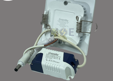 Greenlite LED Downlight/ Panel Light White Ceiling Flush Mounted Square DayLight 7cm 4W | KG801 | سبوت ليد مربع مخفي ابيض دايلايت