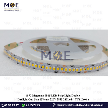 Greenlite IP20 LED Strip Light Single WarmWhite 22W/mt 10mm 24V 2835 240Led R5mt