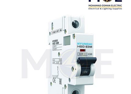 Hyundai MCB HGD63M 6KA 1P 10A | دجنتور كهرباء مفرد - قاطع كهربائي