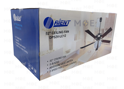 Orient Wood Blades Ceiling Fan 90W 5 Blades 52inch | DP52VB | مروحة منزلية سقف خشب ثريا ذهبي و خشبي