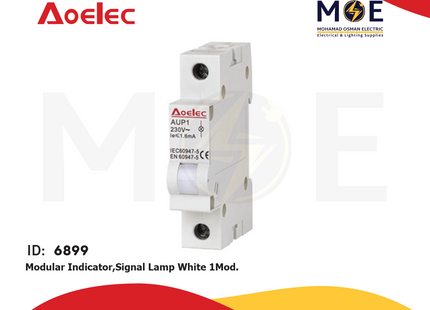Aoelec Modular Indicator / Signal Lamp White 1module | AUP1-WHI | دجنتور اشارة ابيض