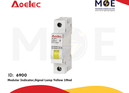Aoelec Modular Indicator / Signal Lamp Yellow 1module | AUP1-YEL | دجنتور اشارة اصفر