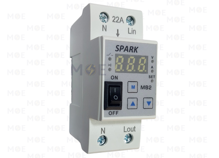 Spark Over Load Protection Din Rail 2module 22A | MB2-22A/434303 | دجنتور عياري