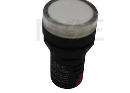 SEC Signal Lamp White 24V DC 22mm | AD22-22DS-24-Wh | لمبة اشارة ابيض