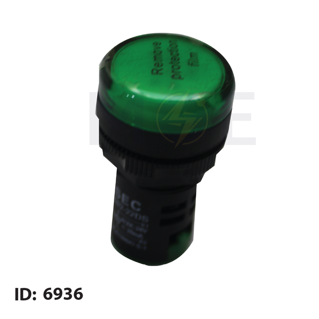 SEC Signal Lamp Green 24V DC 22mm | AD22-22DS-24-GN | لمبة اشارة اخضر