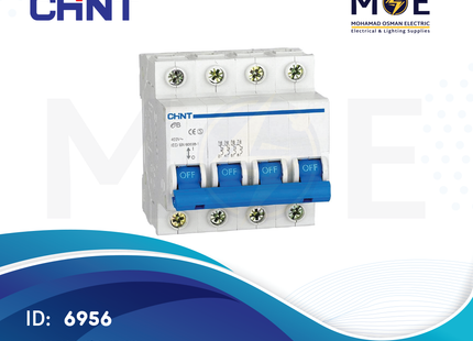 Chint MCB EB G 6kA 4P 32A | TE0034-187538 | دجنتور كهرباء ثلاثة فاز مع نتر - قاطع كهربائي رباعي