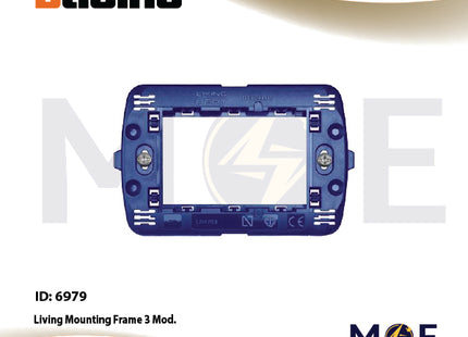 Bticino Living Mounting Frame 3module | LN4703 | شاسي بلاستيك مثلثة