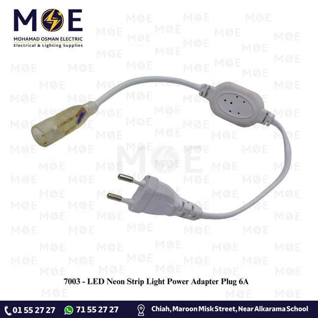 LED Neon Strip Light Power Adapter Plug 6A