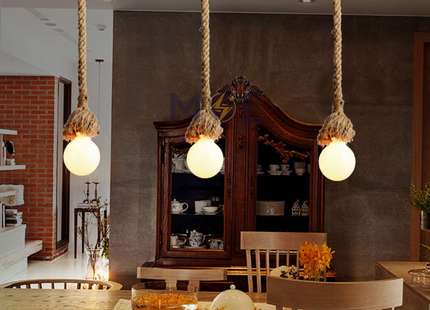 Craunot Hemp Rope Pendant Light E27 1mt | تنزيلة حبل ليف