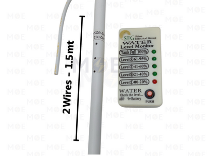 SEG Water Level Indicator set ( Tube + Monitor ) 2 wires 1.5mt | علام مياه (قسطل مع علبة