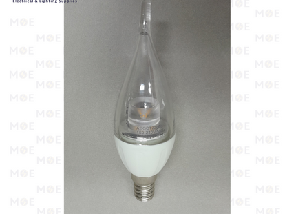 AEG LED Lamp Clear Lens Candle Tail WarmWhite E14 5W | AEGCT22008 | لمبة ليد برم سن رفيع لنس شمعة دنب شفاف ورم وايت