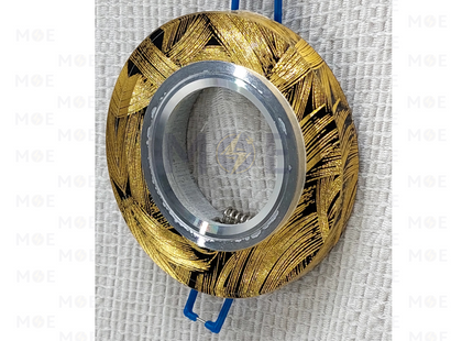 Cuperlight downlight / Spotlight Frame MR16 Gold+Black Recessed Fix Circular Crystal 6cm | سبوت فارغ مدور مخفي كريستال ذهبي على اسود ثابت
