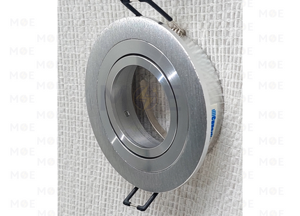 Cuperlight downlight / Spotlight Frame MR16 Chrome Recessed Adjustable Circular Aluminium 7.5cm | سبوت المنيوم فارغ مدور مخفي كروم/ساتين نيكل متحرك