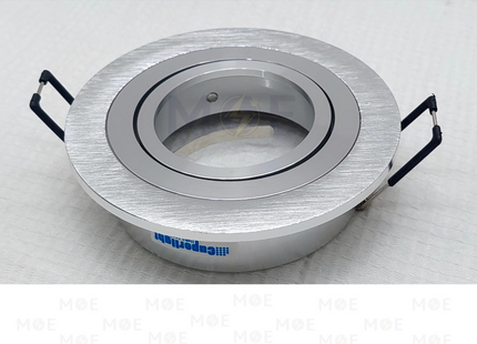 Cuperlight downlight / Spotlight Frame MR16 Chrome Recessed Adjustable Circular Aluminium 7.5cm | سبوت المنيوم فارغ مدور مخفي كروم/ساتين نيكل متحرك