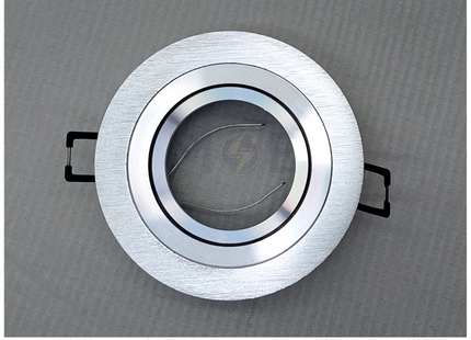 Cuperlight downlight / Spotlight Frame MR16 Chrome Recessed Adjustable Circular Aluminium 7.5cm | سبوت المنيوم فارغ مدور مخفي كروم/ساتين نيكل متحرك