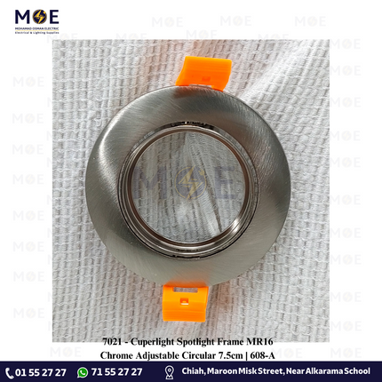 Cuperlight downlight / Spotlight Frame MR16 Chrome Recessed Adjustable Circular 7.5cm