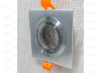Cuperlight downlight / Spotlight Frame MR16 Chrome Recessed Adjustable Square 7.5cm | سبوت فارغ مربع مخفي كروم متحرك