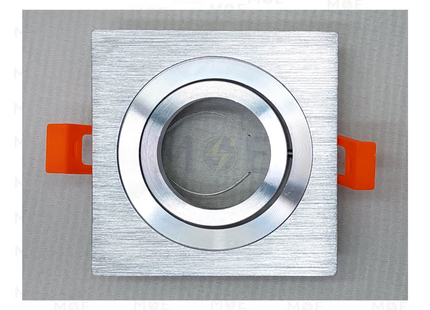 Cuperlight downlight / Spotlight Frame MR16 Chrome Recessed Adjustable Square 7.5cm | سبوت فارغ مربع مخفي كروم متحرك